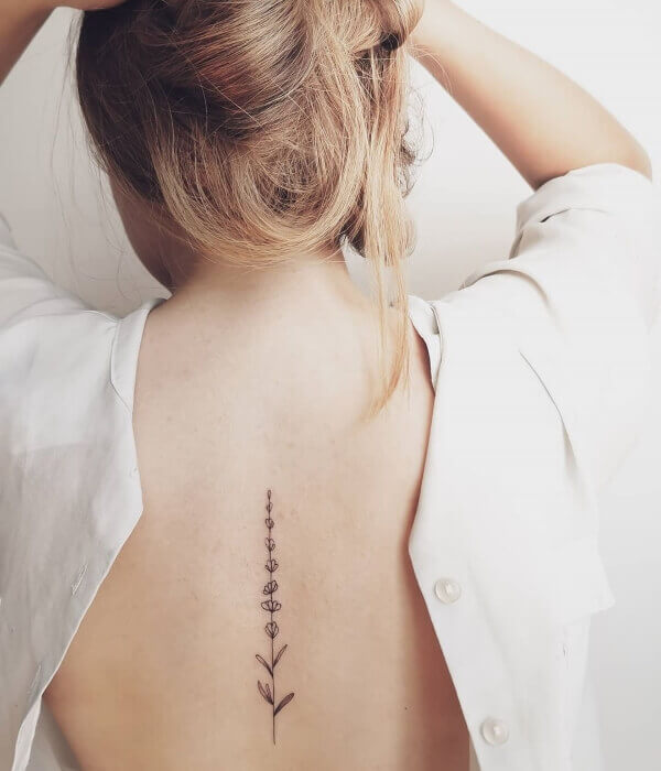 Back Fine Line Tattoo