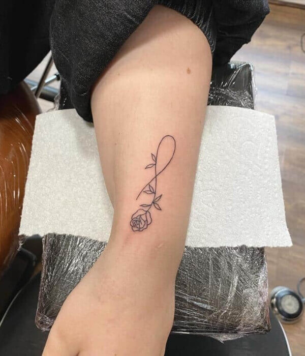 Infinity Symbol Fine Line Tattoo on Hand