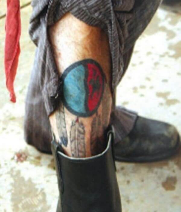 Johnny Depp Comanche Shield Tattoo
