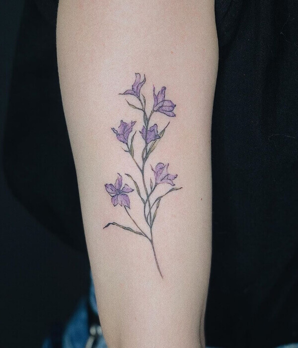 20 Larkspur July Birth Flower Tattoo Ideas