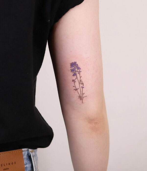 Larkspur Vibrant July Tattoo