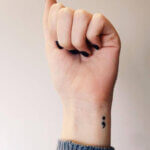 Semicolon Tattoo on Wrist