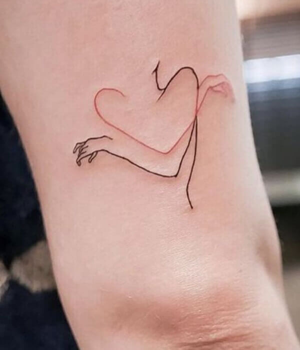 Tattoo With Love Symbol on Hand