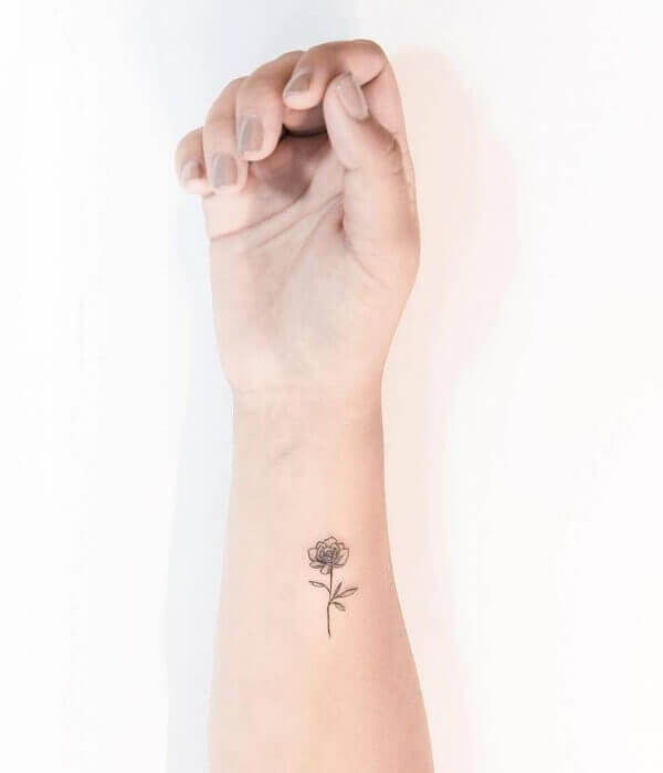 Wrist Fine line tattoo on Hand