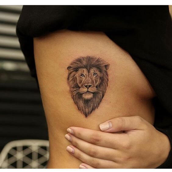 Small Lion Tattoo for Women
