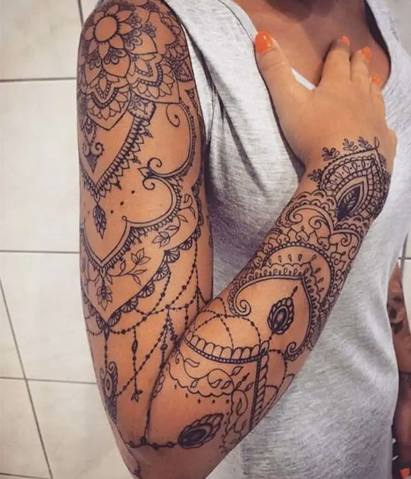 Hand Sleeve Tattoo for Women