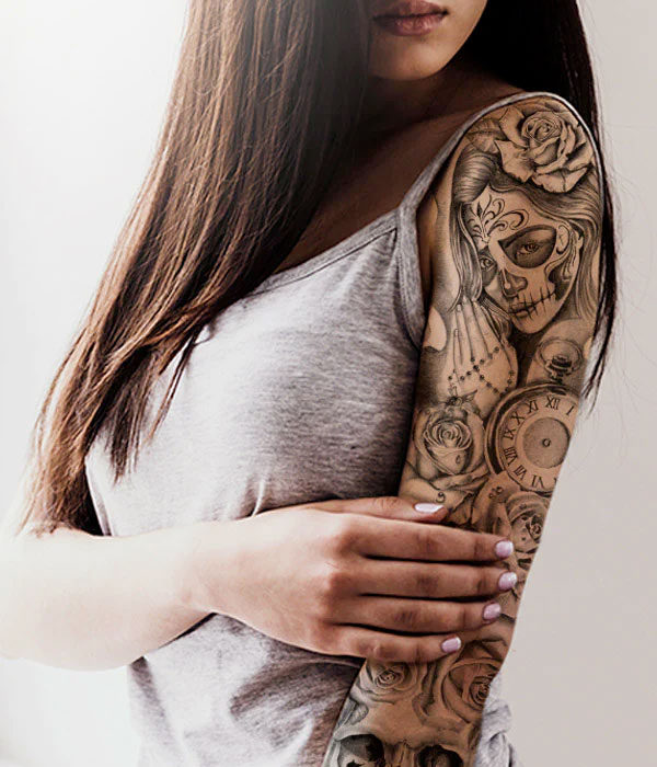 Beautiful Hand Sleeve Tattoo for Women