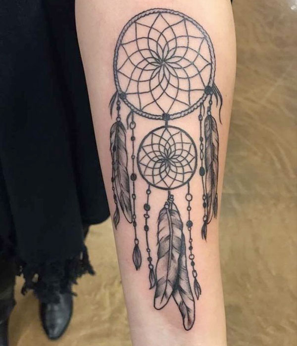 Dreamcatcher Lower Arm Tattoo on Hand