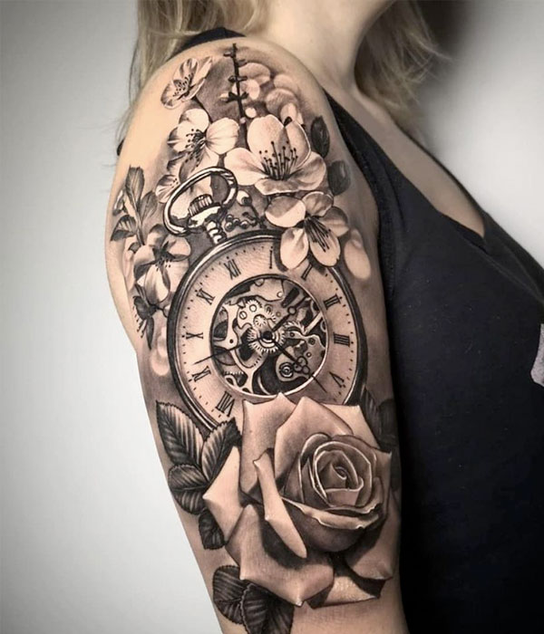 Rose Sleeve Tattoo