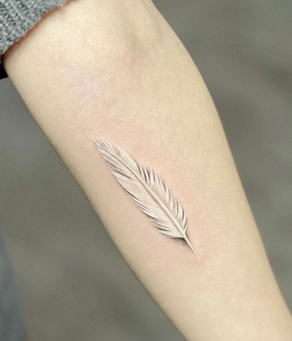 Feather Sleeve Tattoo for Women