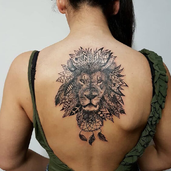 Tribal Lion Tattoo for Women