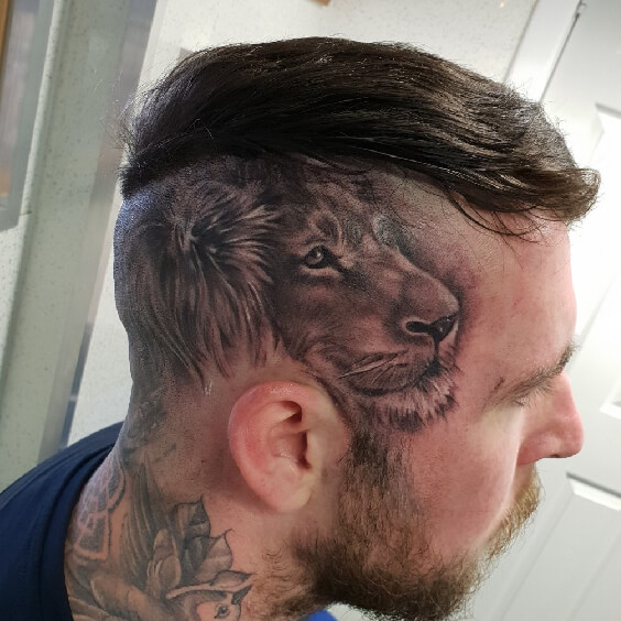 Lion Head Tattoo for Men