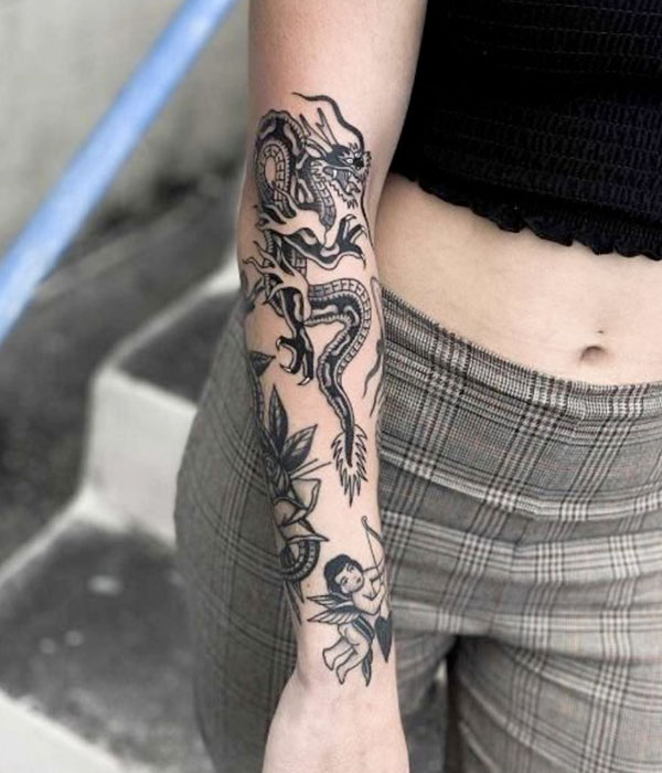 Chinese Sleeve Tattoo for Women