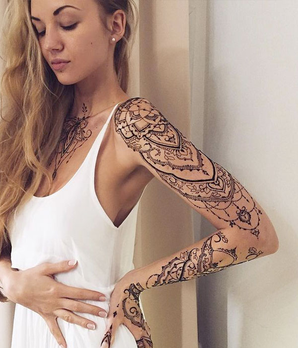 Henna Sleeve Tattoo for Women