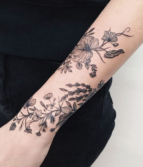 Vine Sleeve Tattoo for Women
