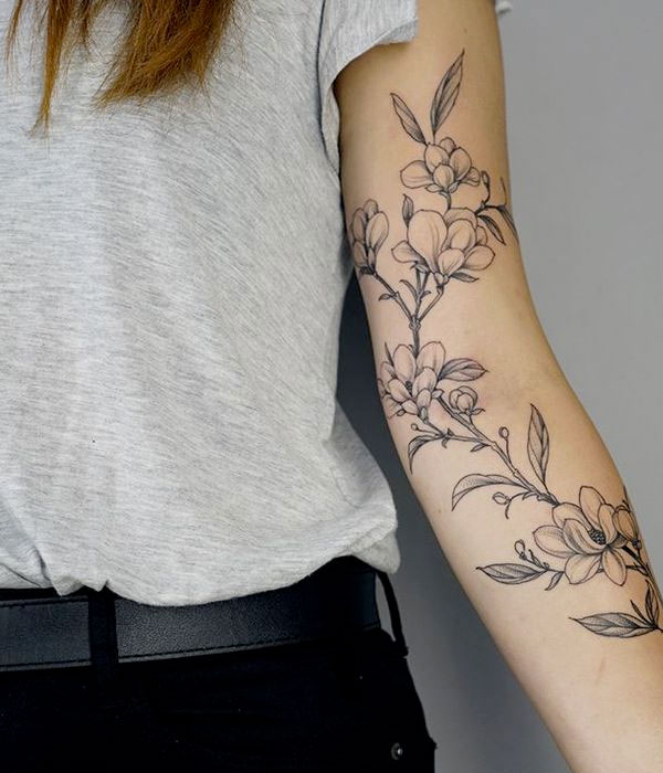 Vine Sleeve Tattoo for Women