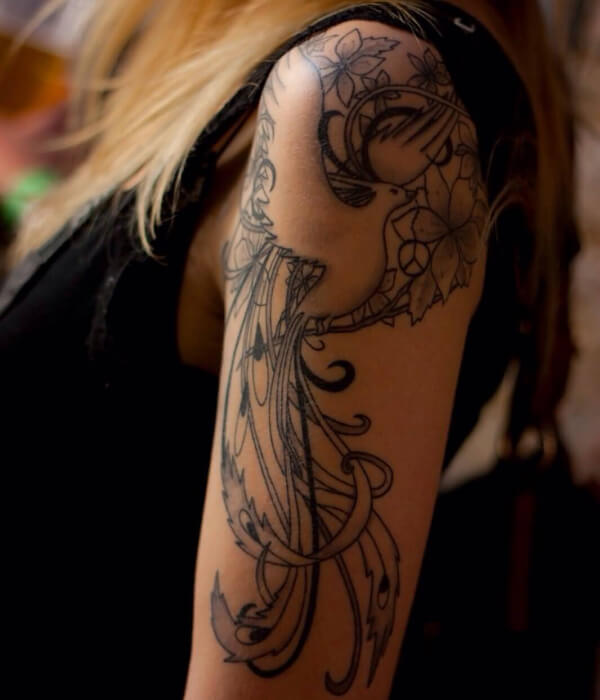 Phoenix Lower Arm Tattoo for Women