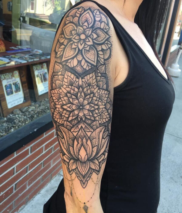 Mandala Sleeve Tattoo for Women