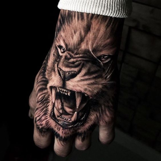 Lion Hand Tattoo for Men