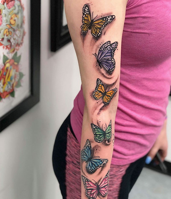 Butterfly Sleeve Tattoo for Women