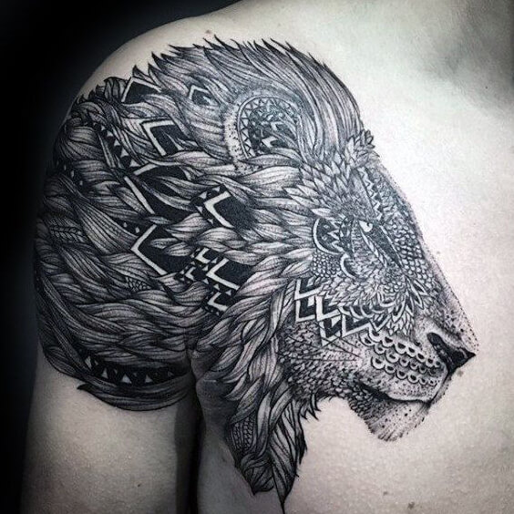 Lion Tattoo Shoulder for men