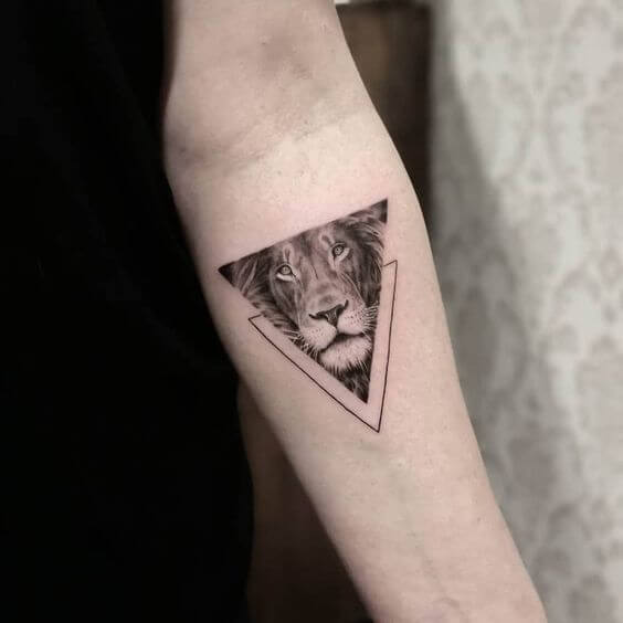 Small Lion Tattoo for men