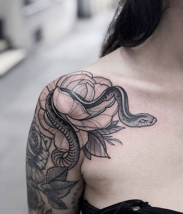 Snake Sleeve Tattoo for Women