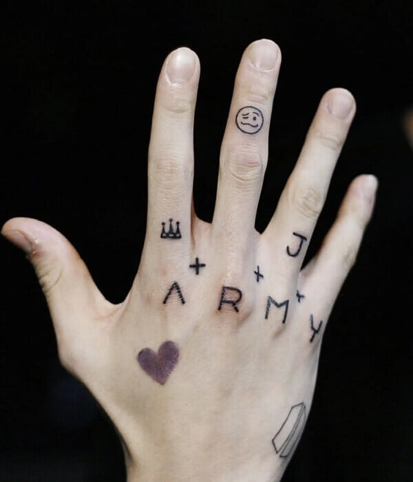 BTS Jungkook ARMY Tattoo on Hand