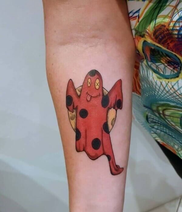 Black & Red Ghost Tattoo