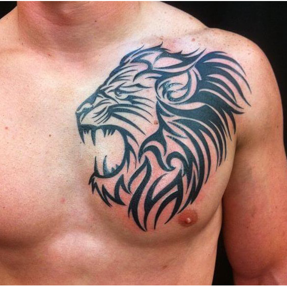 Tribal Lion Tattoo for Men