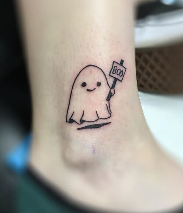 Minimalist Ghost Temporary Tattoo Set of 3  Small Tattoos