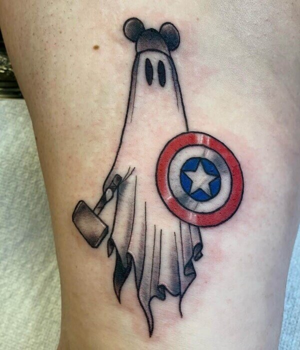 Captain America Ghost Tattoo