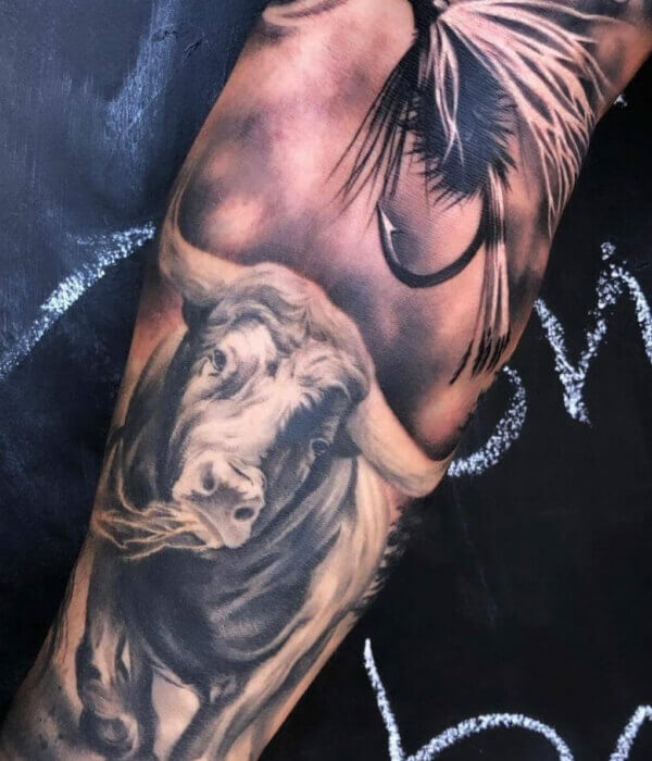 Charging Bull Taurus Tattoo