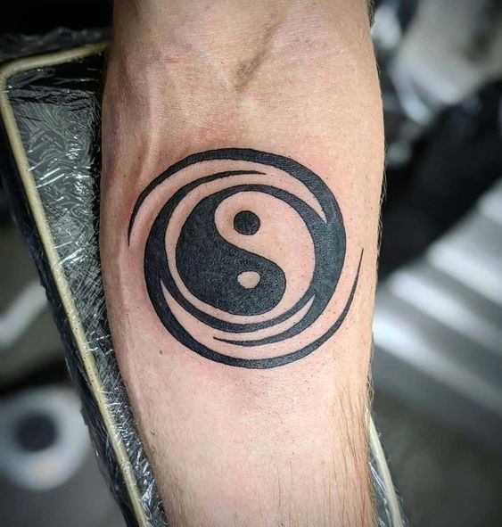 Funky Yin Yang Tattoo