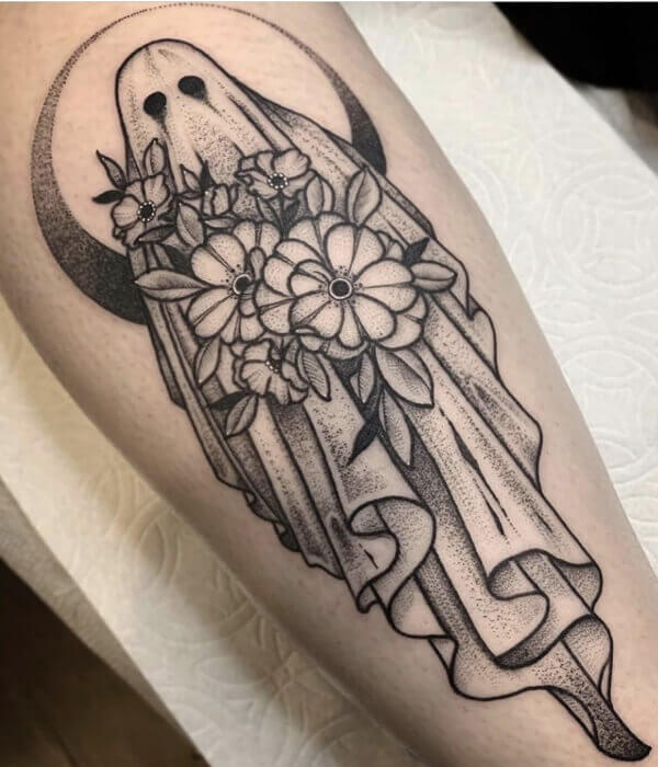 Ghost Flower Tattoo