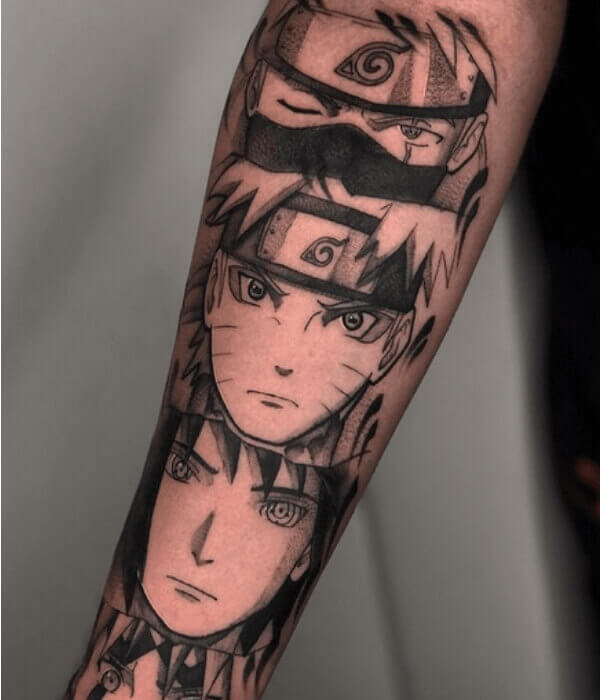 Ghost Tattoo with Anime Characters