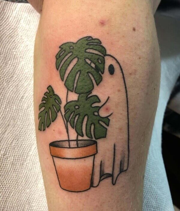 Ghost with A Plant Tattoo