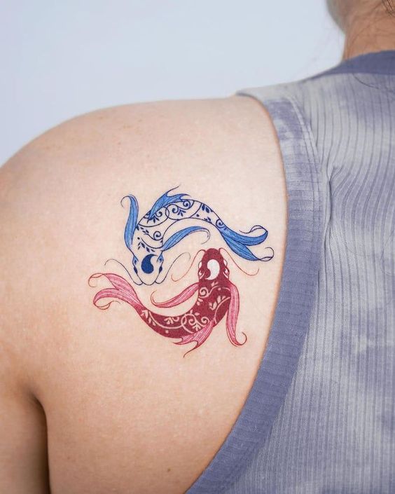 Koi Fish Yin Yang tattoo