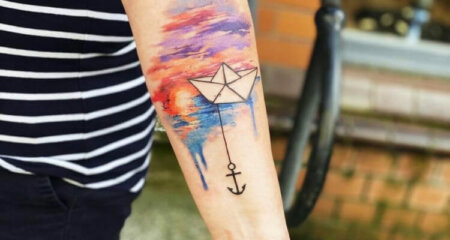 20+ Latest Paper Boat Tattoo Ideas for Men and Women