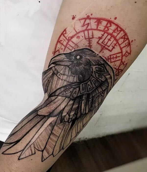 Raven Viking Tattoo for men