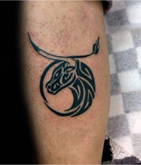 Small Taurus Symbol Forearm Tattoo for Men