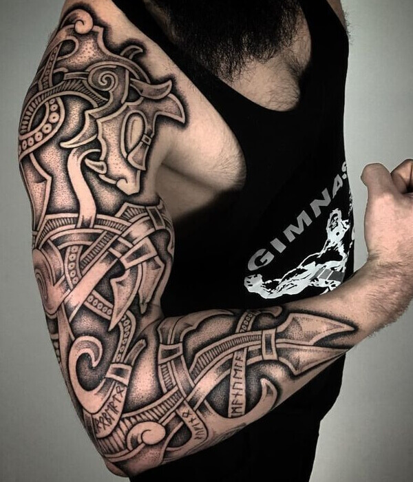 Tribal Viking Tattoo on Hand
