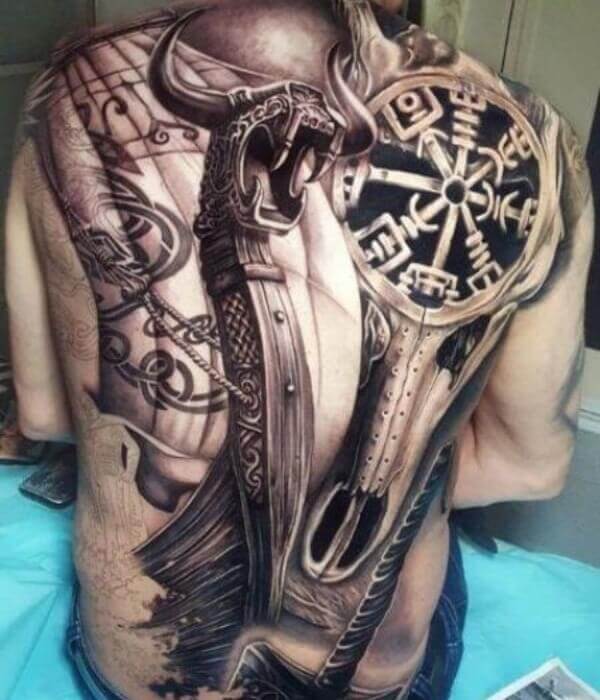 Viking Back Tattoo - Trending Tattoo Viking Back Tattoo