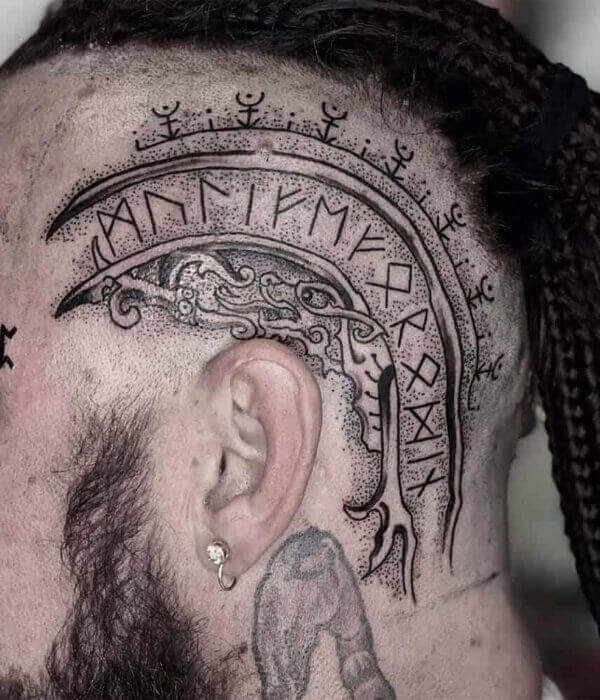 Viking Head Tattoo For Men