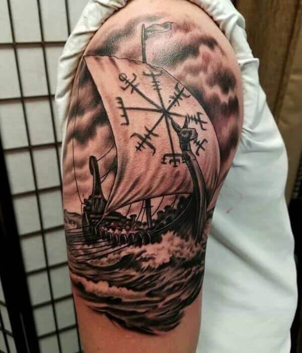 Viking Ship Tattoo