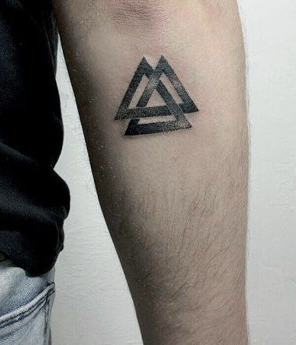 Viking Valknut Tattoo on Hand