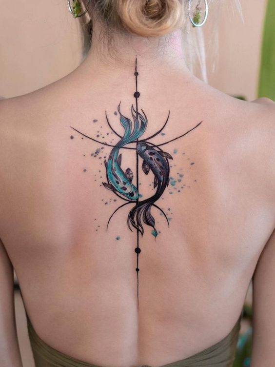 Yin Yang Back Tattoo