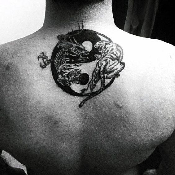 Yin Yang Tiger Dragon Tattoo
