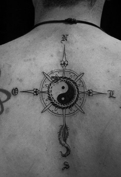 Compass Yin Yang Tattoo
