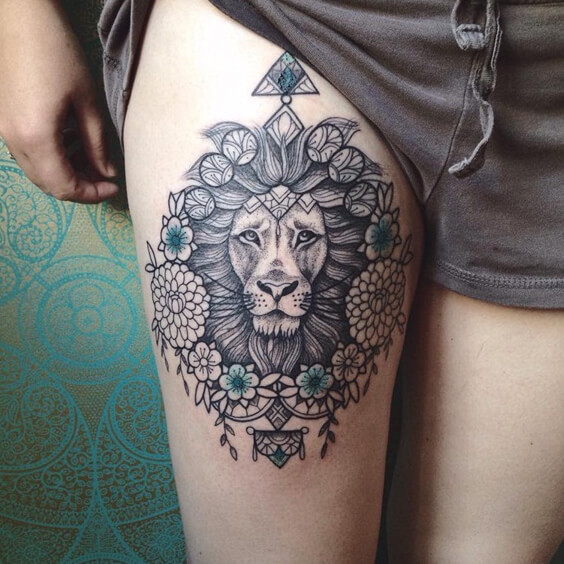 Lion Tattoo Women